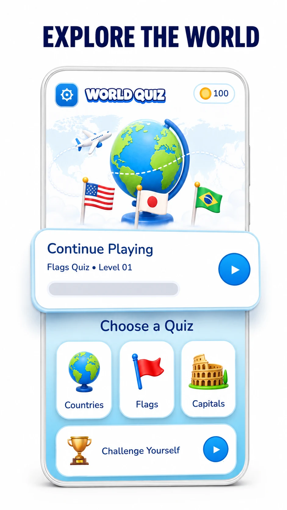 World Quiz: Flags & Capitals screenshot